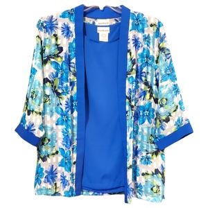Bon Worth Floral Jacket & Tank 2pc Set